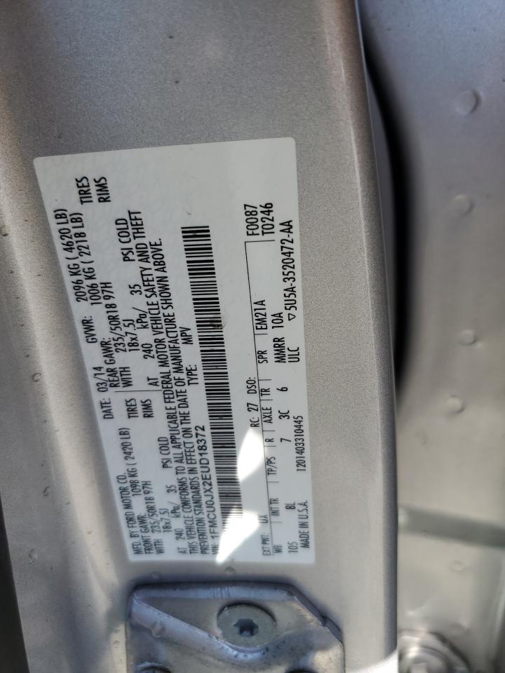 2014 Ford Escape Titanium VIN: 1FMCU0JX2EUD18372 Lot: 87244185