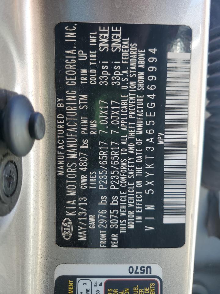 2014 Kia Sorento Lx VIN: 5XYKT3A65EG469994 Lot: 82197165