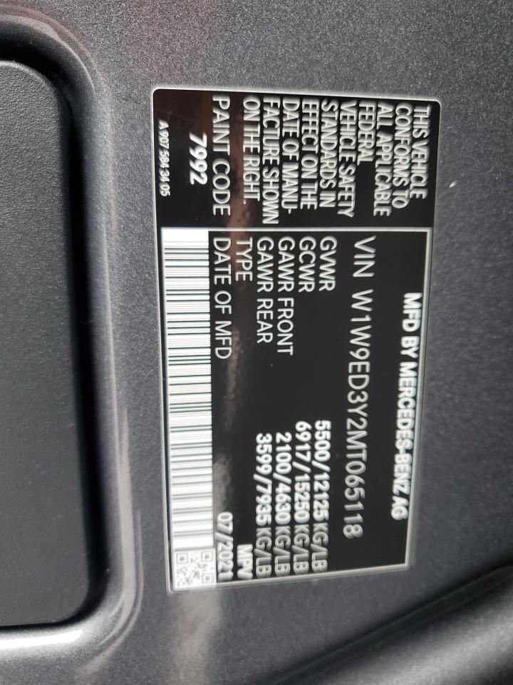 2021 Mercedes-Benz Sprinter 4500 VIN: W1W9ED3Y2MT065118 Lot: 85875245