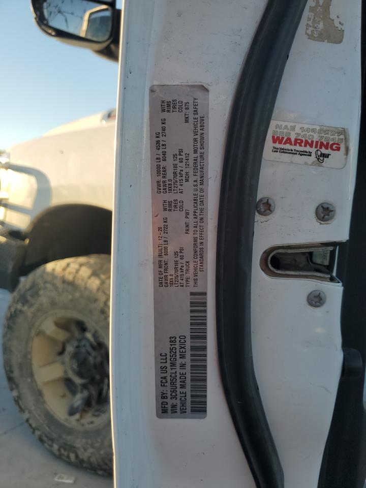 2021 Ram 2500 Tradesman VIN: 3C6UR5CL1MG525183 Lot: 82493805