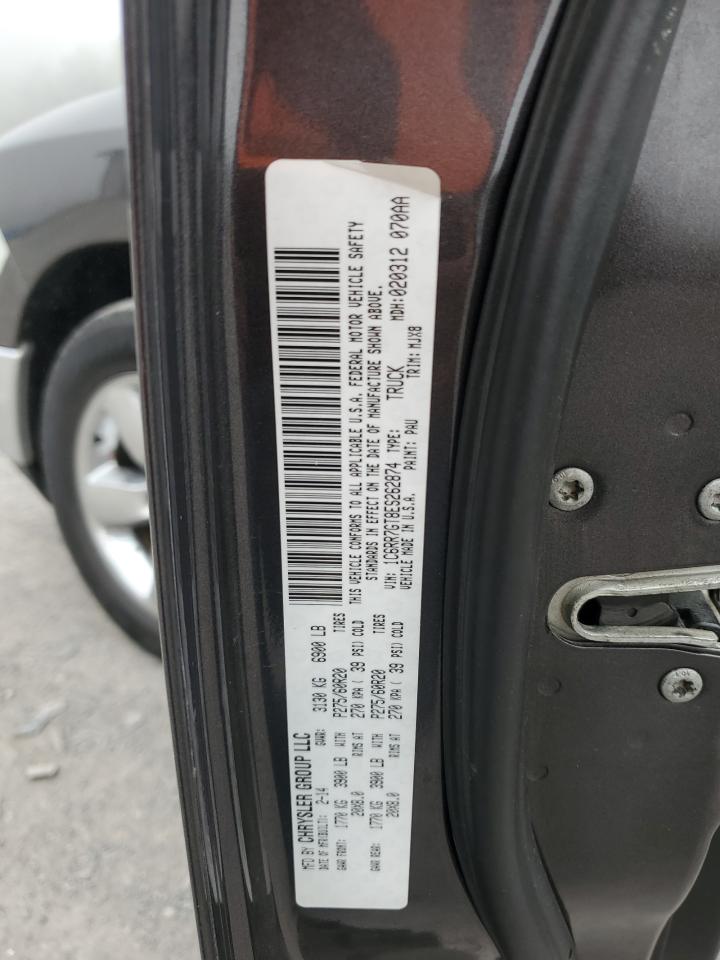 2014 Ram 1500 Slt VIN: 1C6RR7GT8ES262874 Lot: 82255585