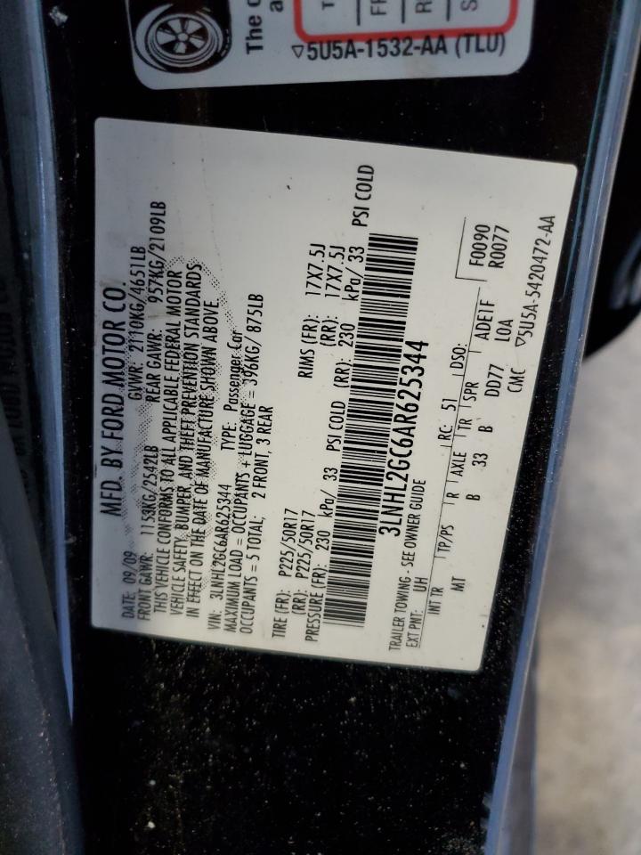 2010 Lincoln Mkz VIN: 3LNHL2GC6AR625344 Lot: 87468975