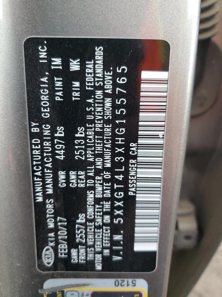 2017 Kia Optima Lx VIN: 5XXGT4L3XHG155765 Lot: 82507195