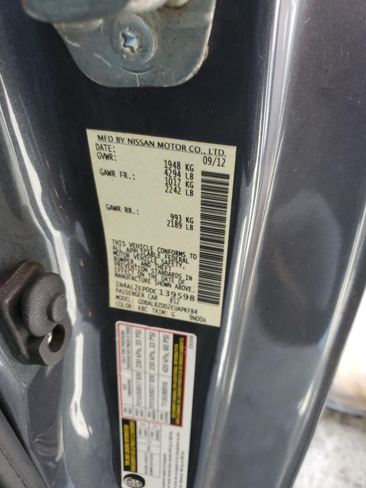 2013 Nissan Altima S VIN: 1N4AL2EP0DC139598 Lot: 82325555