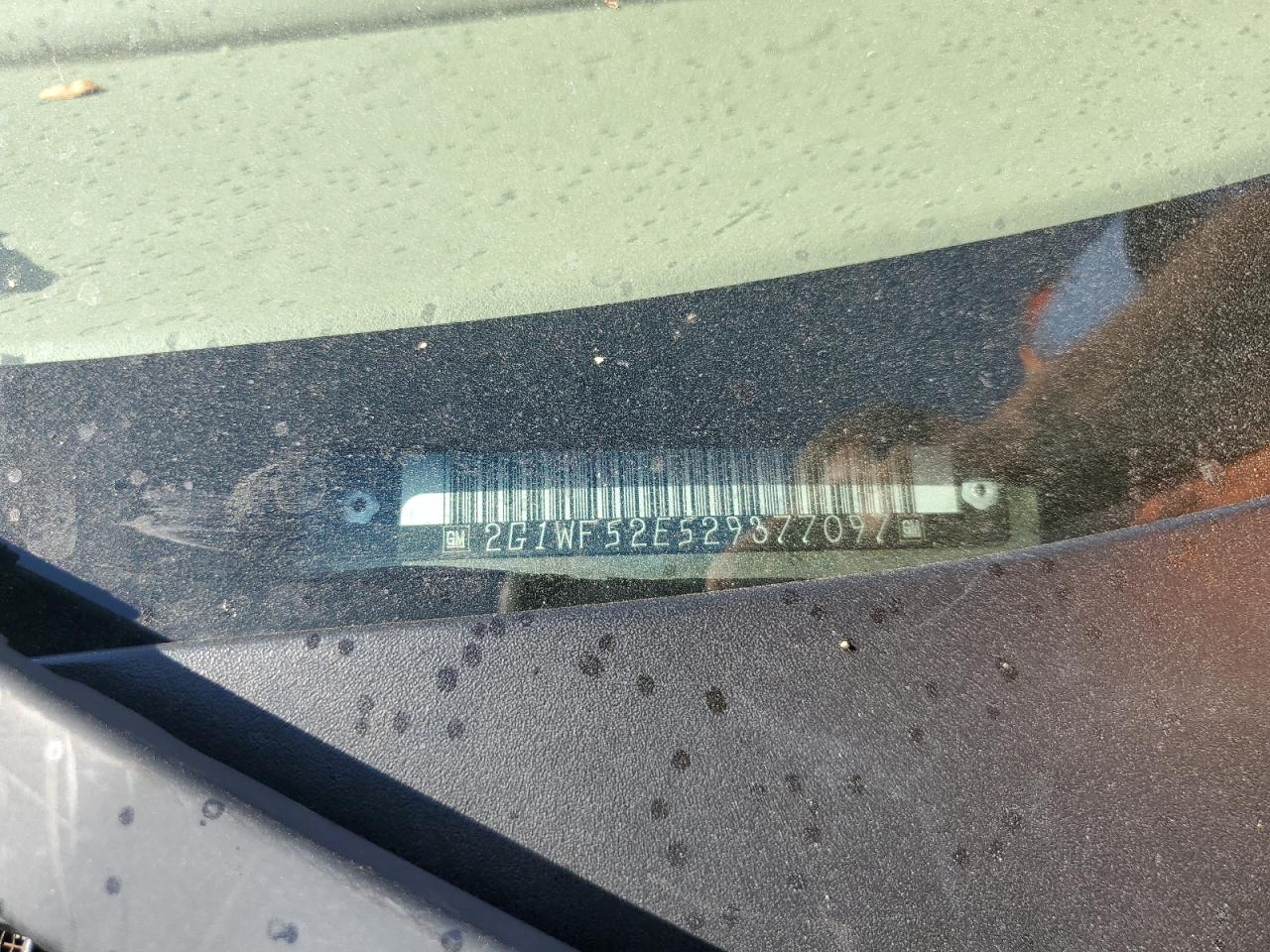 2002 Chevrolet Impala VIN: 2G1WF52E529377097 Lot: 84733935