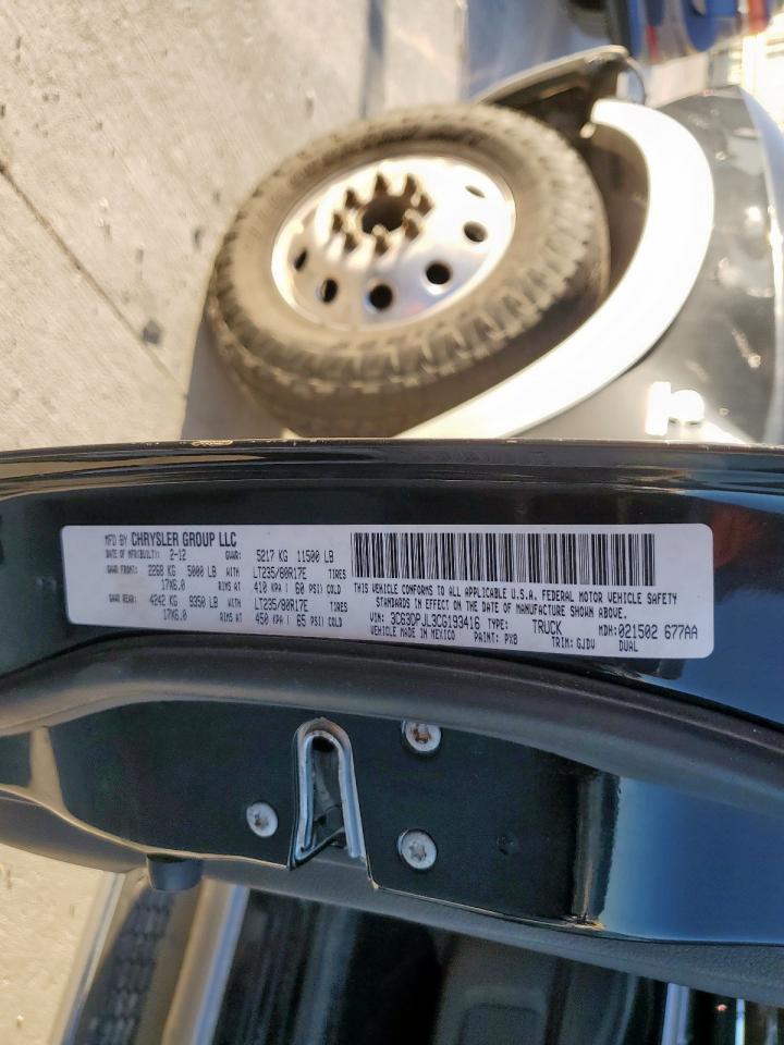 2012 Dodge Ram 3500 Laramie VIN: 3C63DPJL3CG193416 Lot: 90311575