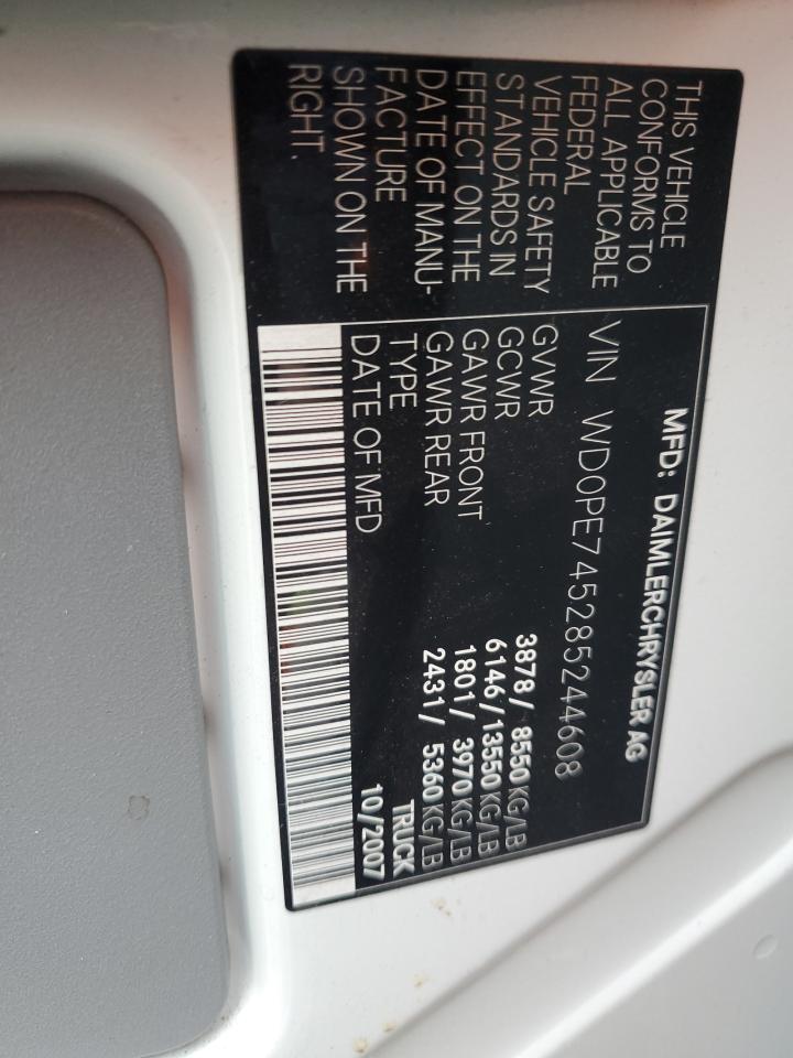 2008 Dodge Sprinter 2500 VIN: WD0PE745285244608 Lot: 89724775