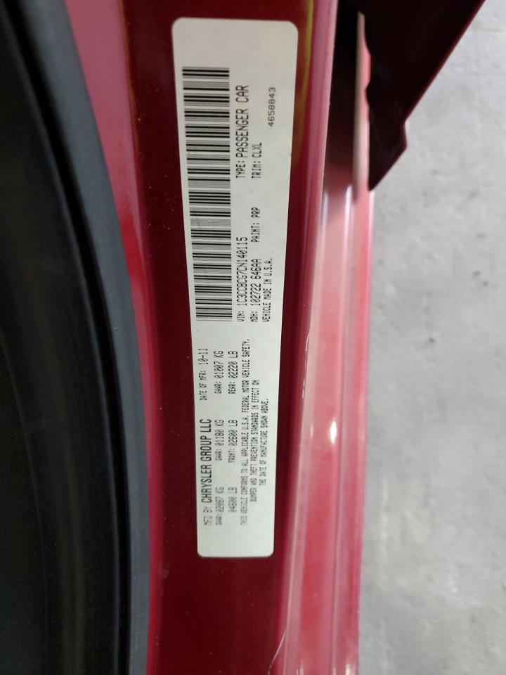 2012 Chrysler 200 Limited VIN: 1C3CCBCG7CN140115 Lot: 86294355