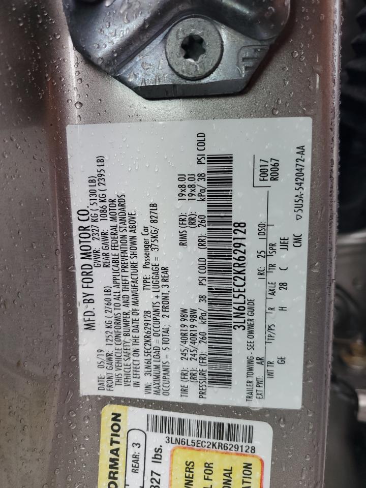 2019 Lincoln Mkz Reserve Ii VIN: 3LN6L5EC2KR629128 Lot: 85477205