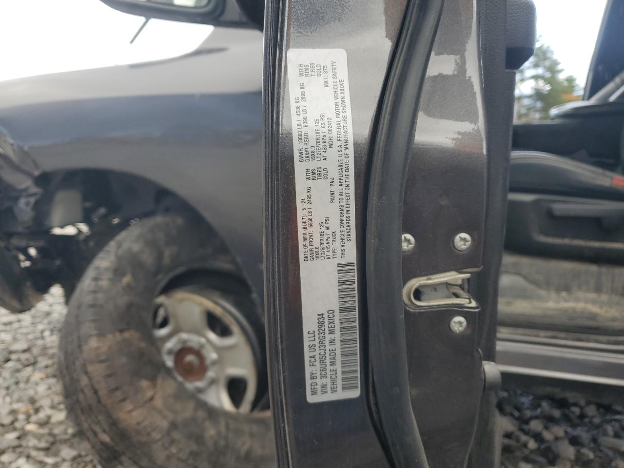 2024 Ram 2500 Tradesman VIN: 3C6UR5CJ3RG329834 Lot: 90708515