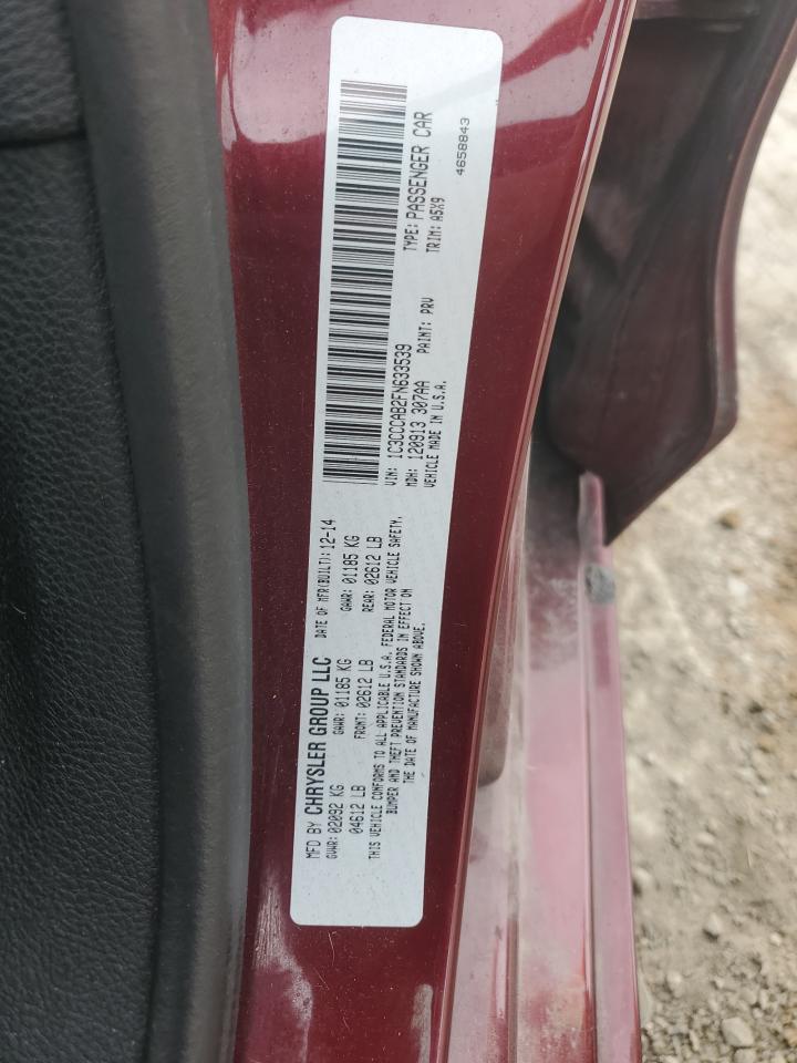 2015 Chrysler 200 Limited VIN: 1C3CCCAB2FN633539 Lot: 82419605