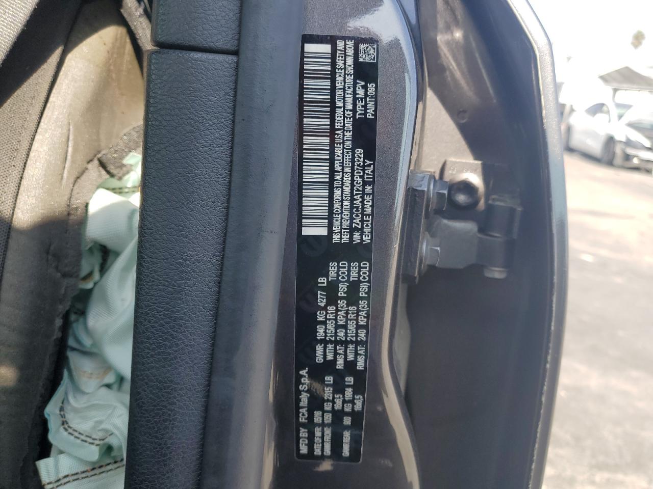 2016 Jeep Renegade Sport VIN: ZACCJAAT2GPD73229 Lot: 82233675