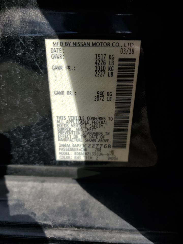 2018 Nissan Altima 2.5 VIN: 1N4AL3AP2JC227768 Lot: 86506775