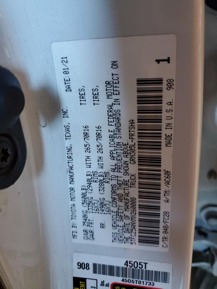 2021 Toyota Tacoma Double Cab VIN: 5TFCZ5ANXMX260008 Lot: 82274685