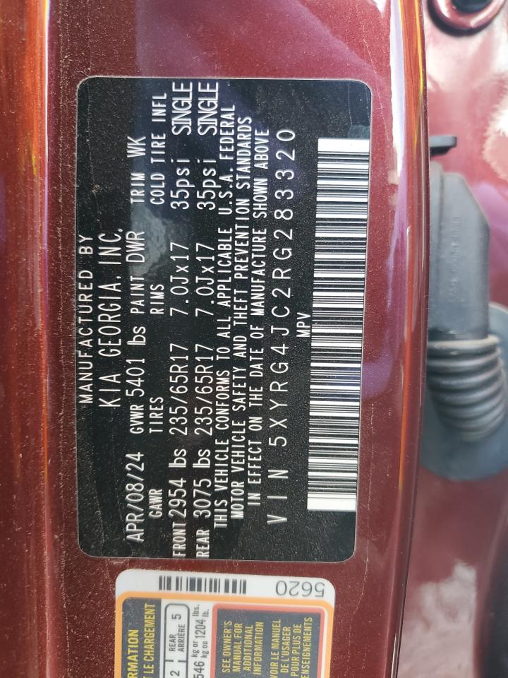 2024 Kia Sorento Lx VIN: 5XYRG4JC2RG283320 Lot: 81965555