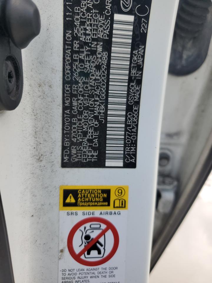 2013 Lexus Es 350 VIN: JTHBK1GG6D2029488 Lot: 86222275