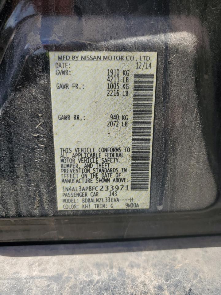 2015 Nissan Altima 2.5 VIN: 1N4AL3AP8FC233971 Lot: 85563205