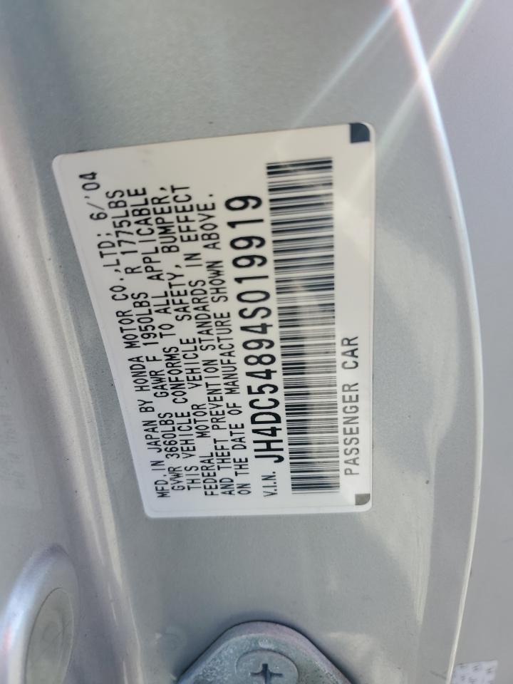 2004 Acura Rsx VIN: JH4DC54894S019919 Lot: 82425715