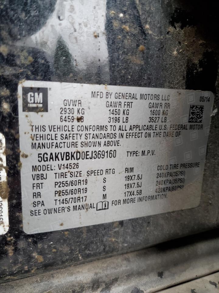 2014 Buick Enclave VIN: 5GAKVBKD0EJ369160 Lot: 84472795