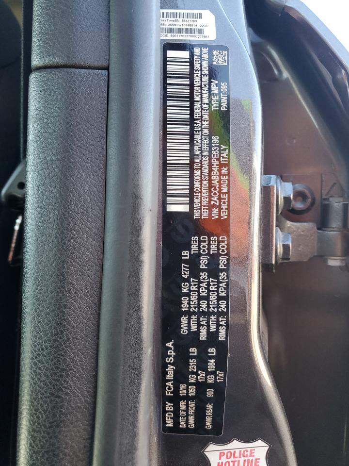 2017 Jeep Renegade Latitude VIN: ZACCJABB4HPE63196 Lot: 90736925