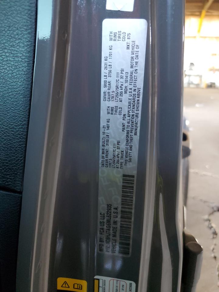 2021 Jeep Gladiator Sport VIN: 1C6HJTAG6ML622935 Lot: 85407705