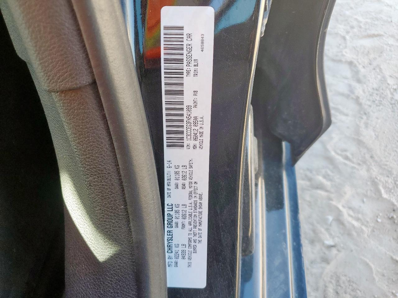 2015 Chrysler 200 C VIN: 1C3CCCEG3FN541099 Lot: 85905435