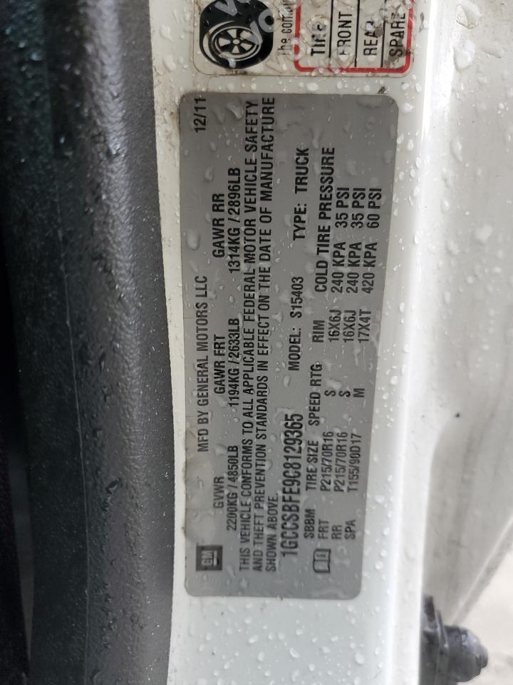 2012 Chevrolet Colorado VIN: 1GCCSBFE9C8129365 Lot: 82379215