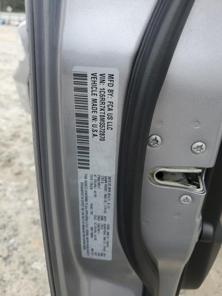 2021 Ram 1500 Classic Tradesman VIN: 1C6RR7KT8MS572870 Lot: 82263475