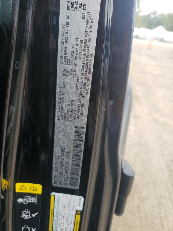 2021 Jeep Wrangler Unlimited Sahara VIN: 1C4HJXEN9MW767863 Lot: 85737955