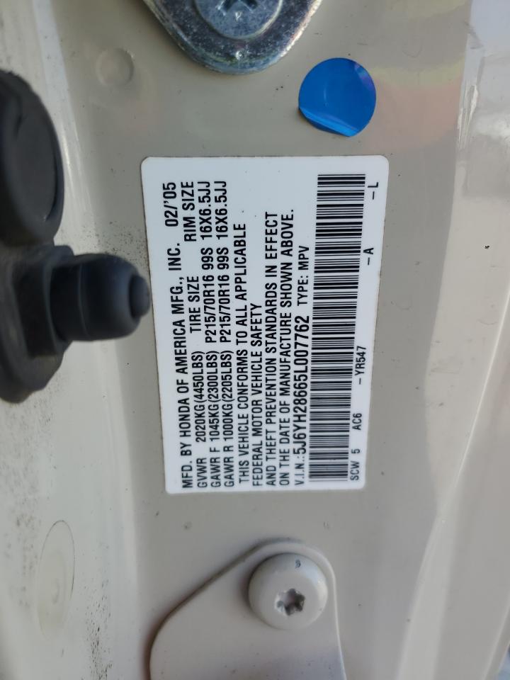 2005 Honda Element Ex VIN: 5J6YH28665L007762 Lot: 85687335