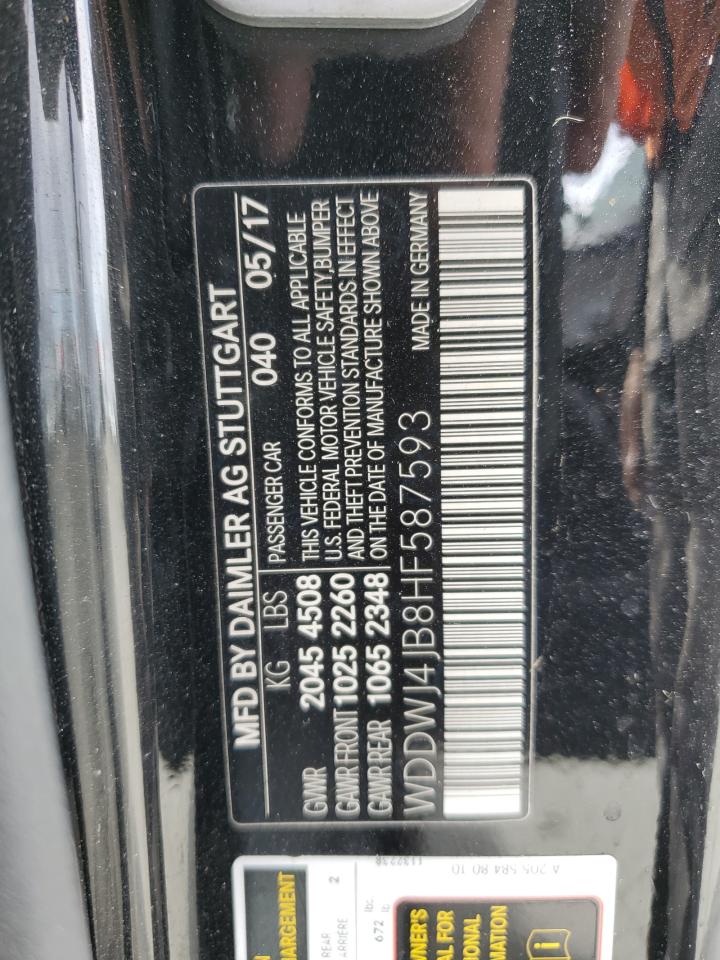 2017 Mercedes-Benz C 300 VIN: WDDWJ4JB8HF587593 Lot: 84296295