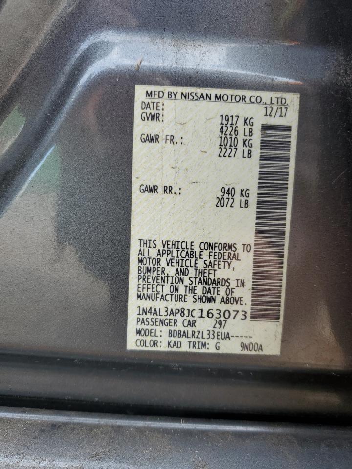 2018 Nissan Altima 2.5 VIN: 1N4AL3AP8JC163073 Lot: 82358855