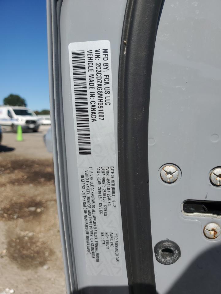 2021 Dodge Challenger Sxt VIN: 2C3CDZAG8MH591007 Lot: 89665215