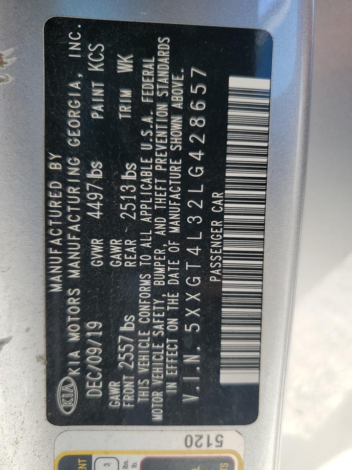 2020 Kia Optima Lx VIN: 5XXGT4L32LG428657 Lot: 87189455