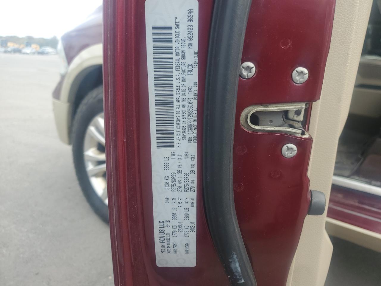 2017 Ram 1500 Longhorn VIN: 1C6RR7PT2HS561071 Lot: 86487845