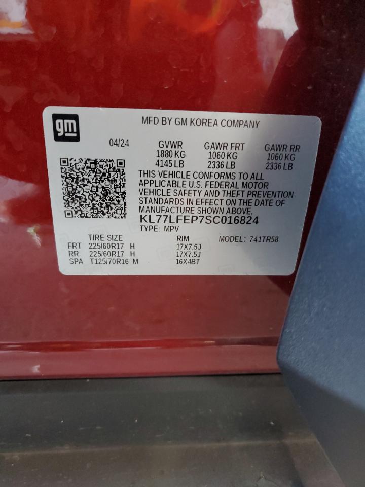 2025 Chevrolet Trax Ls VIN: KL77LFEP7SC016824 Lot: 87193045