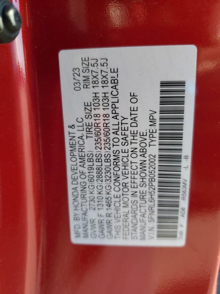 2023 Honda Odyssey Ex VIN: 5FNRL6H52PB052002 Lot: 81509065