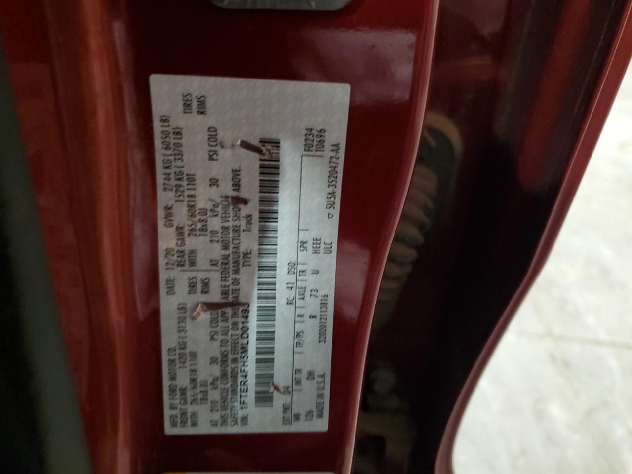 2021 Ford Ranger Xl VIN: 1FTER4FH5MLD01495 Lot: 86708065