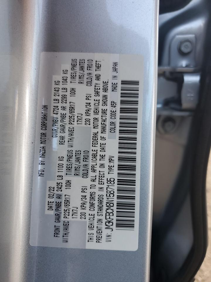 2022 Mazda Cx-5 Preferred VIN: JM3KFBCM8N1587185 Lot: 90342035