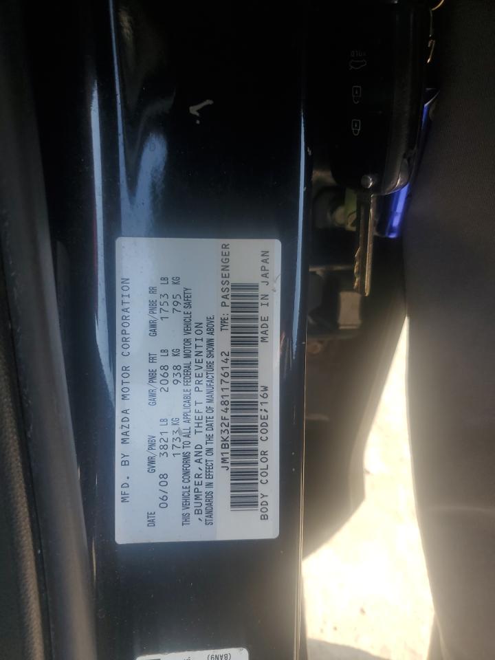 2008 Mazda 3 I VIN: JM1BK32F481176142 Lot: 85851415