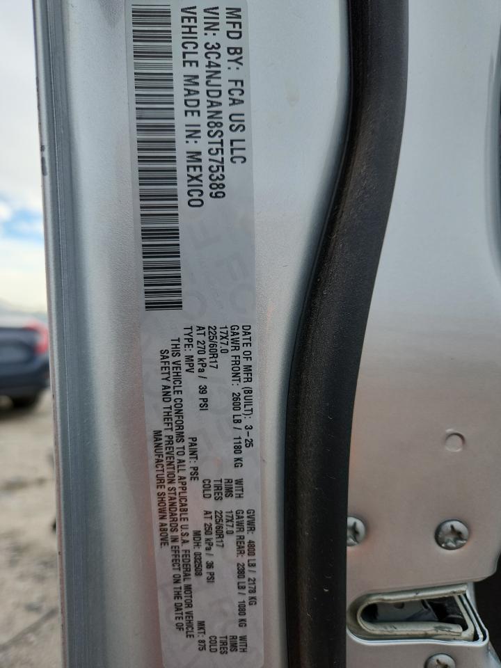 2025 Jeep Compass Sport VIN: 3C4NJDAN8ST575389 Lot: 85638105