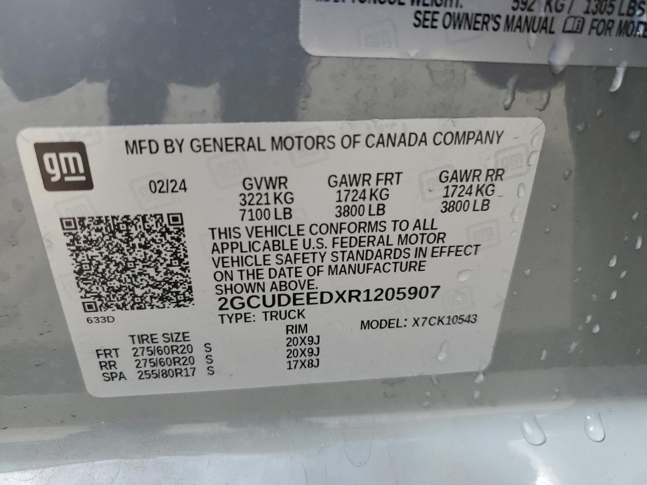 2024 Chevrolet Silverado K1500 Rst VIN: 2GCUDEEDXR1205907 Lot: 85874705