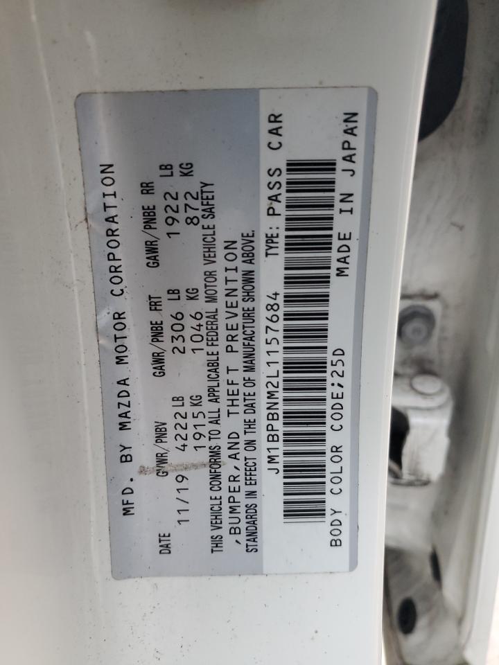 2020 Mazda 3 Premium VIN: JM1BPBNM2L1157684 Lot: 89729835