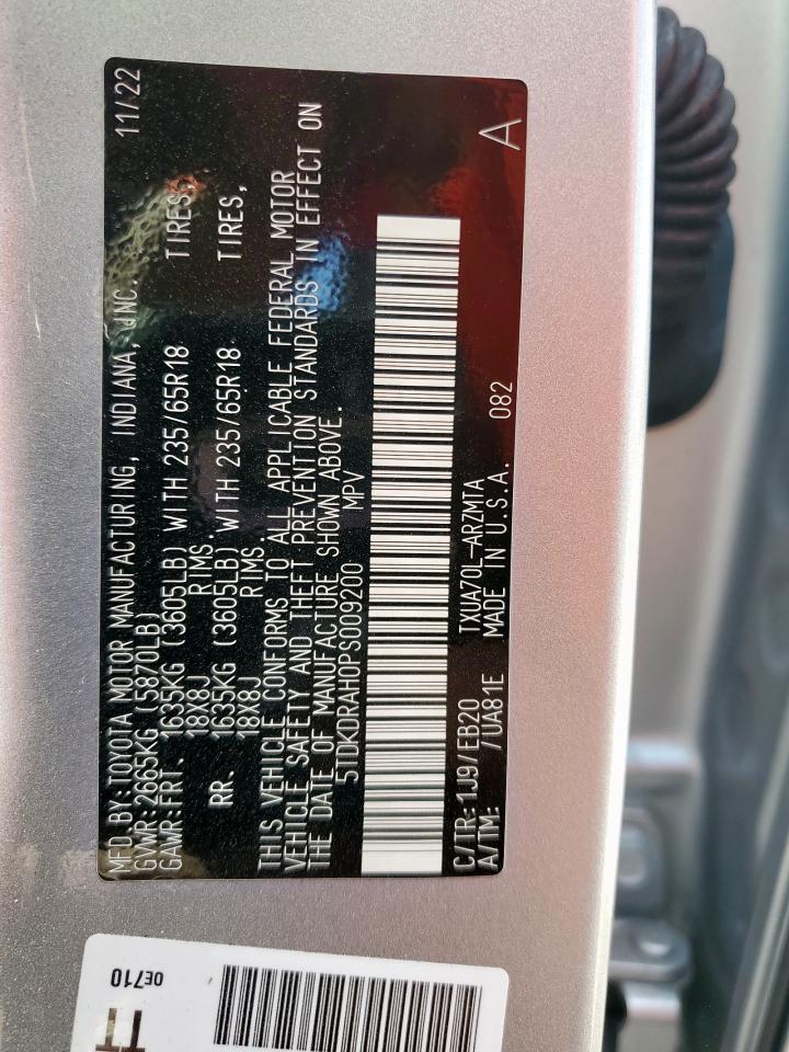 2023 Toyota Highlander L VIN: 5TDKDRAH0PS009200 Lot: 82405015