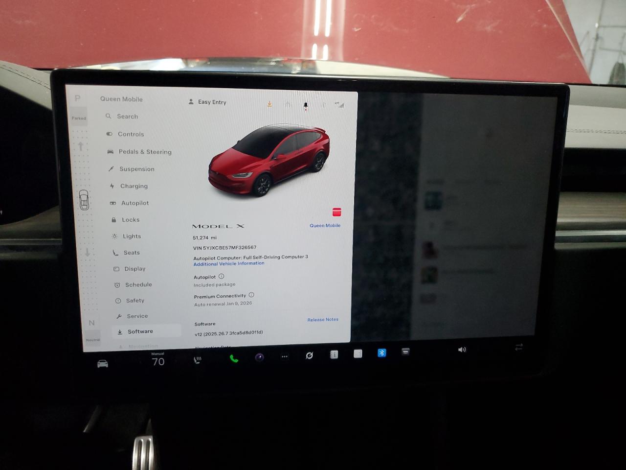2021 Tesla Model X VIN: 5YJXCBE57MF326567 Lot: 86663125