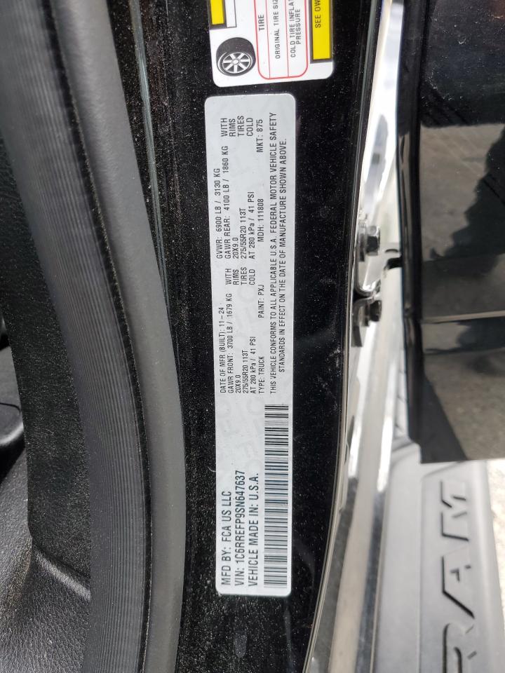 2025 Ram 1500 Big Horn/Lone Star VIN: 1C6RREFP9SN647637 Lot: 90213325