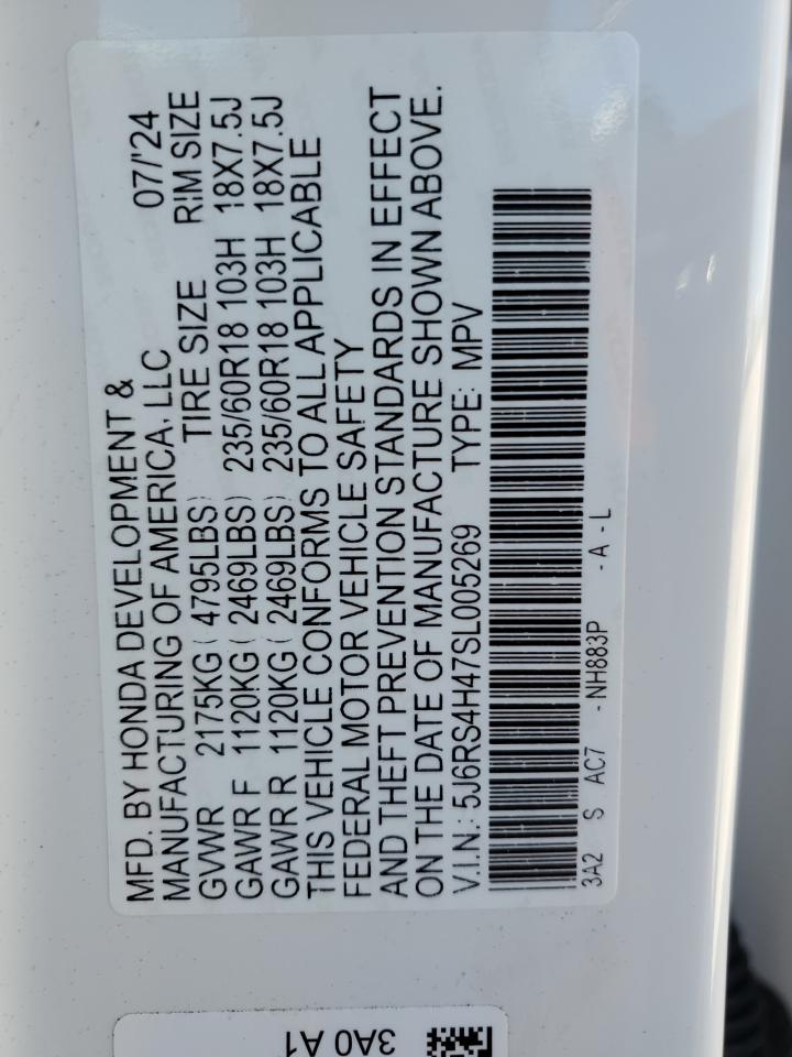 2025 Honda Cr-V Ex VIN: 5J6RS4H47SL005269 Lot: 86258745