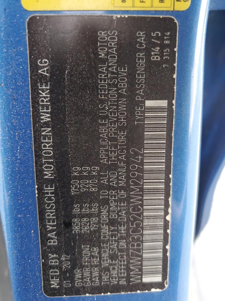 2012 Mini Cooper Countryman VIN: WMWZB3C52CWM29942 Lot: 86060515