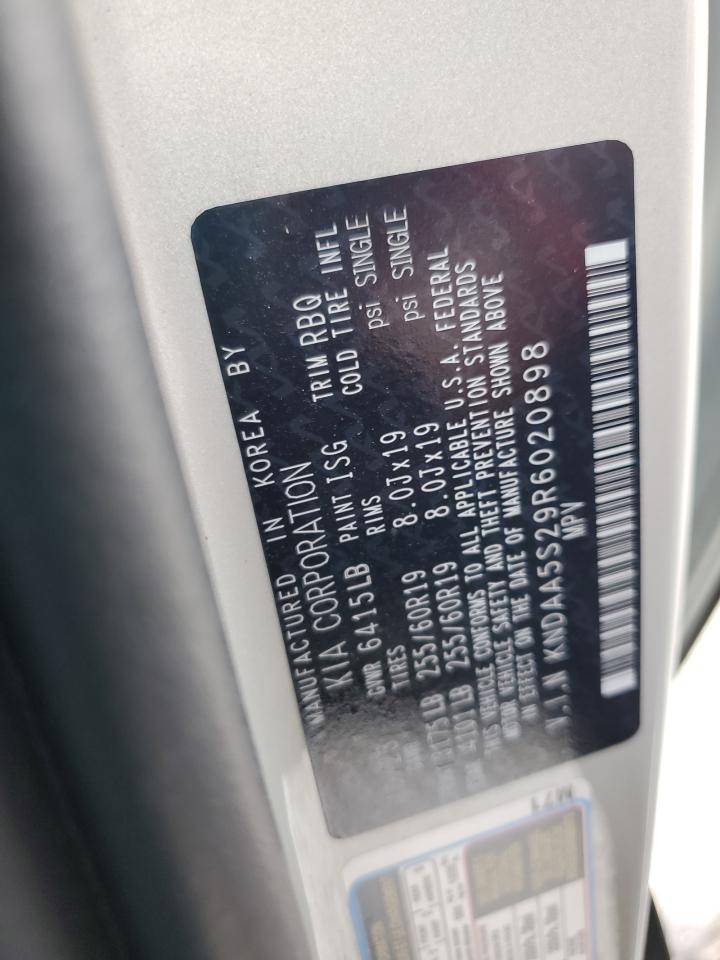 2024 Kia Ev9 Light VIN: KNDAA5S29R6020898 Lot: 85719375