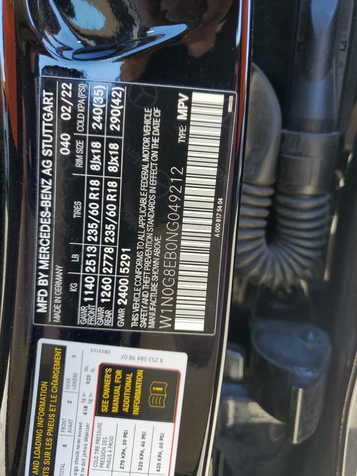 2022 Mercedes-Benz Glc 300 4Matic VIN: W1N0G8EB0NG049212 Lot: 85294695